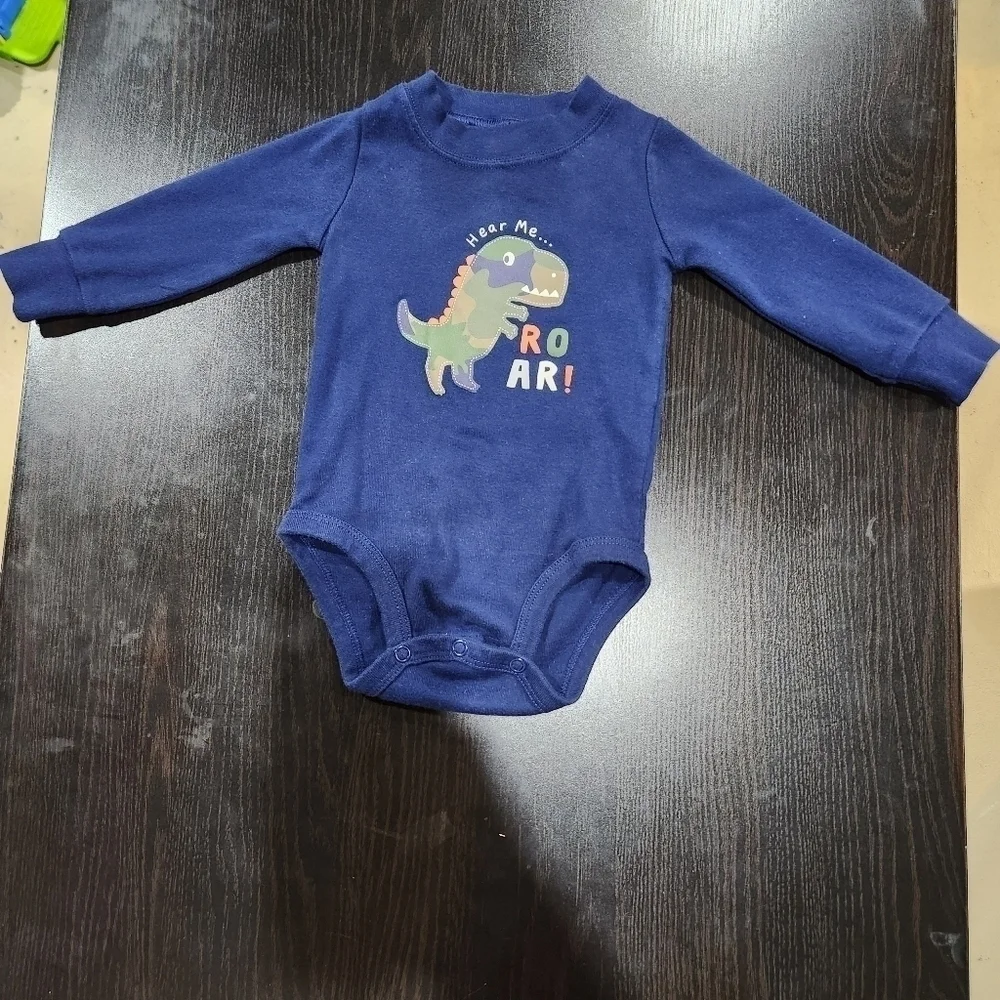 Carter's Dino Camo 3pc Set, 2 Long Sleeve Bodysuits and Camo Jogger Pants Size6M